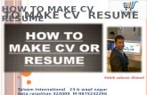 How to make cv  resume taleem international sahib