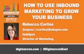 How To Use Inbound Marketing To Grow Your Business - Rebecca Corliss, HubSpot