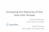 Increasing the Maturity of our Java User Groups