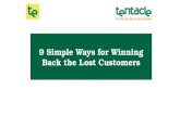 9 Simple Ways for Winning Back the Lost Customers