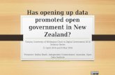 Has opening up data promoted open government in New Zealand, 9 May 2016