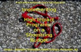 High Impact Programs on a Shoestring Budget