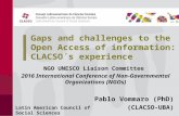 Gaps and challenges to the Open Access of information: CLACSO´s experience