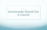 Lemonade Stand For a Cause