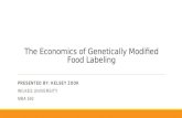 The Economics of Genetically Modified Food Labeling