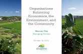 Organizations Balancing Economics, the Environment, and the Community