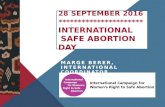 International Safe Abortion Day - Events around the World on 28 September 2016