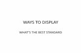 Ways to Display  Is this is the Right display