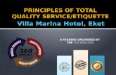 Principles of total quality service & Etiquette