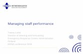 EENA 2016 - Managing staff performance (1/3)