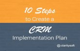 10 Steps to Create a CRM Implementation Plan