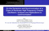 On the Dynamics and Synchronization of a Class of Nonlinear High Frequency Chaotic Oscillators: Analysis and Applications to Communication