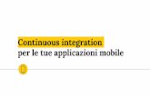 Continuous integration per le tue applicazioni mobile