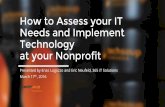 How to assess your it needs and implement technology at your nonprofit