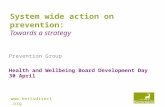 systemic and system wide action on prevention : towards a strategy