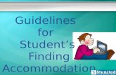 Guidelines for Students Finding Accommodation