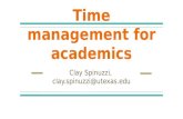 Time management for academics