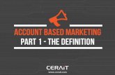 eCommerce - Account Based Marketing - Part 1 - The Definition