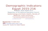 Egypt some Demographic indicators