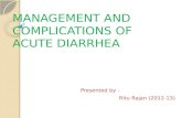Management and complications of acute diarrhea in children
