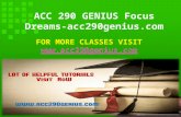 ACC 290 GENIUS Focus Dreams-acc290genius.com
