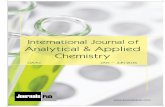 International Journal of Analytical and Applied Chemistry vol 2 issue 1