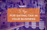 5 Tips For Saving Tax In Your Business