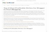 Top 6 most profitable niches for blogger to start blogging