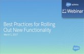 Best Practices for Rolling Out New Functionality