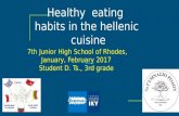 Healthy eating  habits in our traditional cuisine