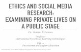 Ethics and Social Media Research: Examining Private Lives on a Public Stage