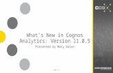 What's new in Cognos Analytics 11.0.5