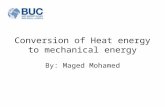 Heat energy to mechanical energy