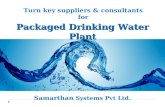 Mineral water plants consultancy