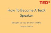 How To Become A TedX Speaker