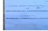 Internal Combusion Engine Handwritten classes Notes (Study Materials) for IES PSUs GATE