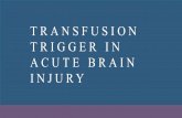 Transfusion Thresholds in Acute Brain Injury