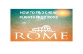 How to find cheap flights from Rome to near cities