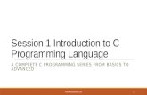 Session 1 c programming introduction and selection constructs