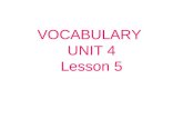 Vocabulary 5th grade unit 4 lesson 5