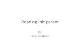 Reading init param