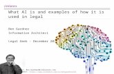 What AI is and examples of how it is used in legal