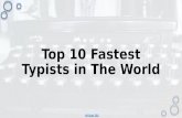 Top 10 Fastest Typist In The World