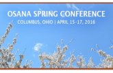 OSANA Spring 2016 Conference