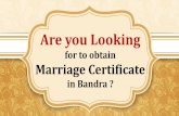 Apply Marriage Certificate online in Bandra, Mumbai. Bandra, Online Booking Office for Marriage Certificate
