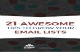 21 awesome tips to grow your mailing list