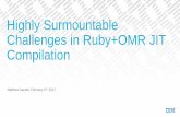 Highly Surmountable Challenges in Ruby+OMR JIT Compilation