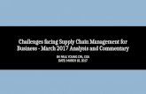 Challenges facing Supply Chain Management for Business - March 2017 Analysis and Commentary