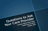 Questions to Ask Your Care Provider - Patient Safety