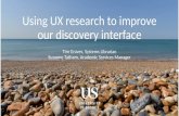 Using UX research to improve our discovery interface